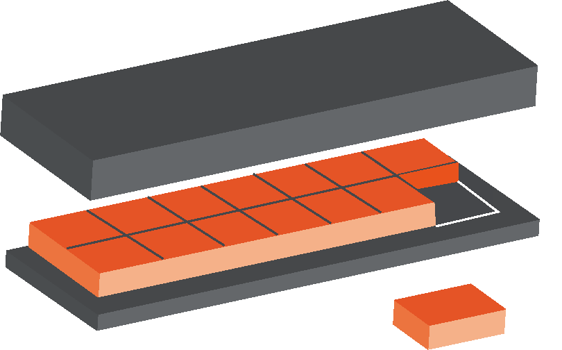 Image of the die stamping press, used as part of the converting process