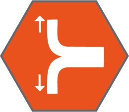 Orange diagram demonstrating tear resistance - a material being pulled from two directions