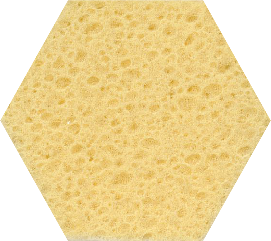 yellow rough pore honeycomb foam